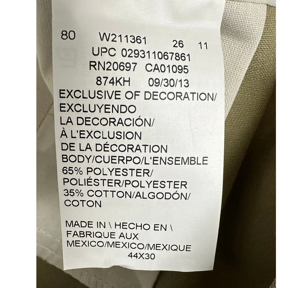 NEW Dickies 874 Original Fit Work Pants Mens 44X30 Khaki Tan Flat Front Chinos